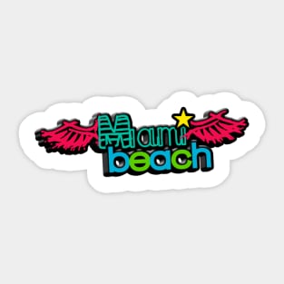 miami beach t-shirt Sticker